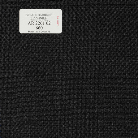 AR 2261 62 CANONICO - 100% Wool - Đen Trơn